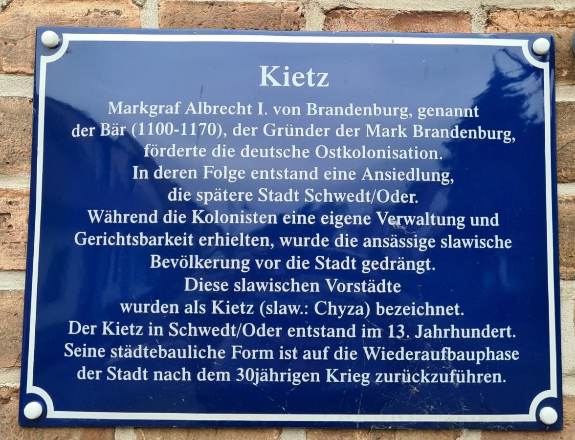 Die Ferienwohnung "Am Kietz" Schwedt Zewnętrze zdjęcie